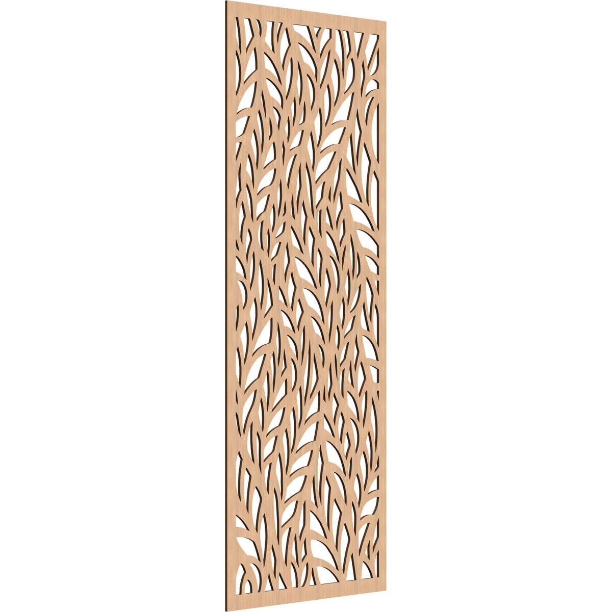 Ortonville Decorative Pierced Fretwork Wood Wall Panels, 29 3/8"W x 74 3/8"H x 1/4"T, Hickory