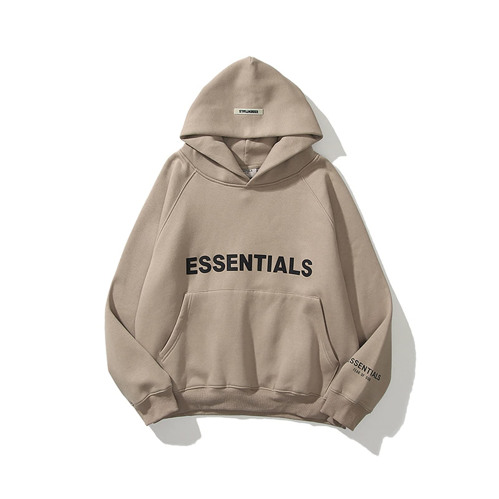 essentials tan cotton sweatshirt