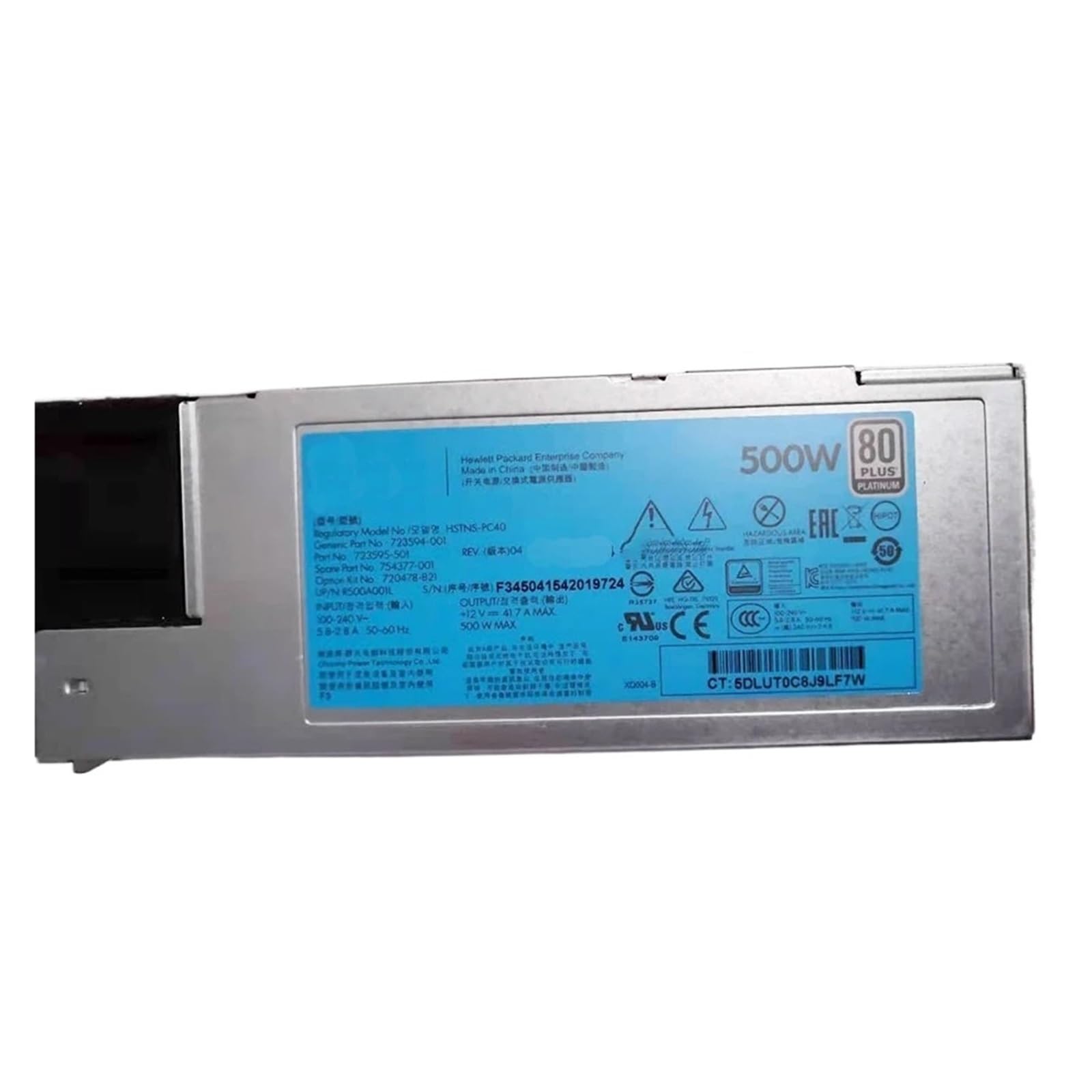 TPKMVGAP 720478-B21 723594-001 DL360 380G9 Server Power Supply 500W HSTNS-PC40