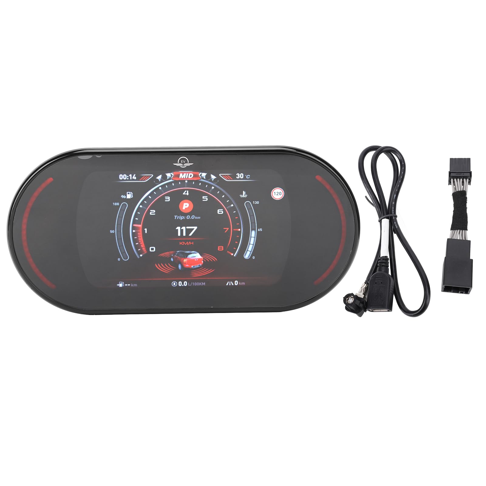 CHICIRIS Head Up Display para Automóviles Panel de Instrumentos Digital LCD de 7 Pulgadas con Alarma en Tiempo Real que Indica Datos de Plug and Play para F54 F55 F56 2014 a 2023
