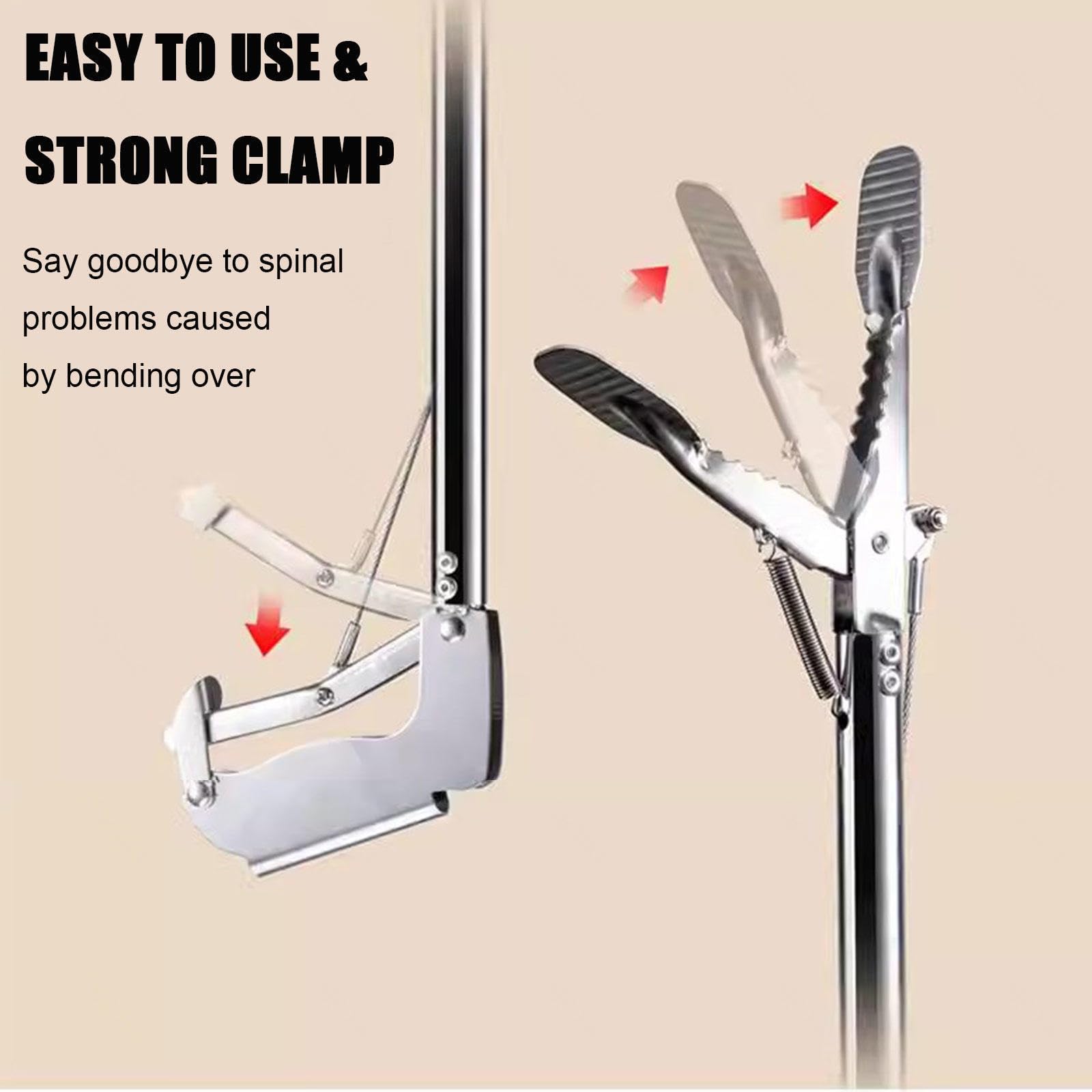 Herramienta Plegable Grabber Reacher - Ayuda a La Movilidad Extralarga - Brazo de Agarre Resistente - Herramienta de Asistencia de Alcance para Recolección de Basura, 1 Paquete,57 inchse