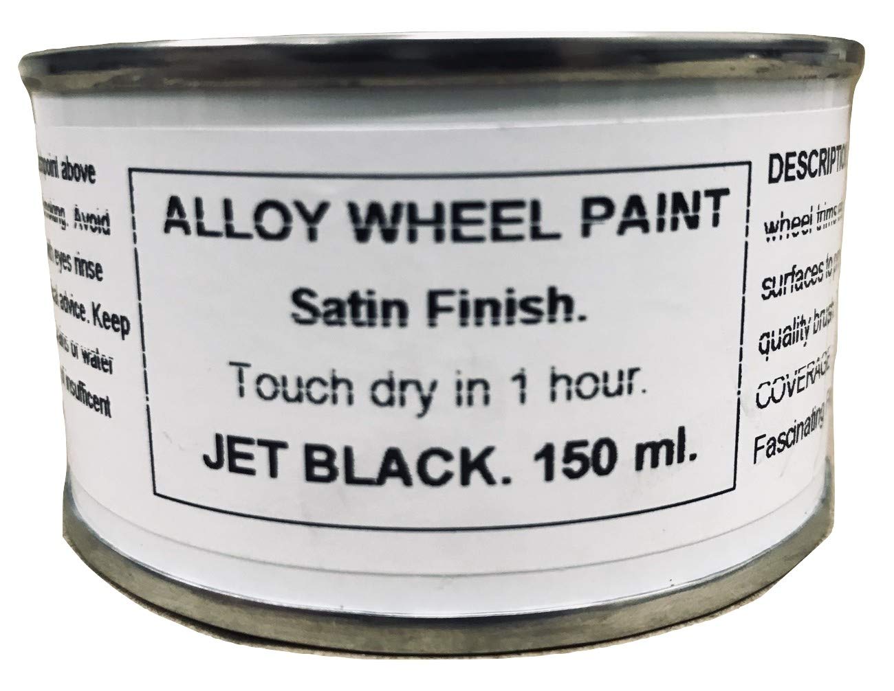 Fascinating Finishes Ltd 1 x 150ml Black Satin Alloy Wheel Paint