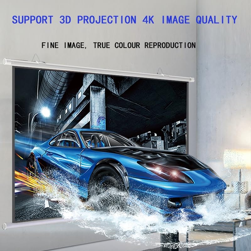 Pantalla manual proyector 72" 16:9 alta definición 4K miniatura 2