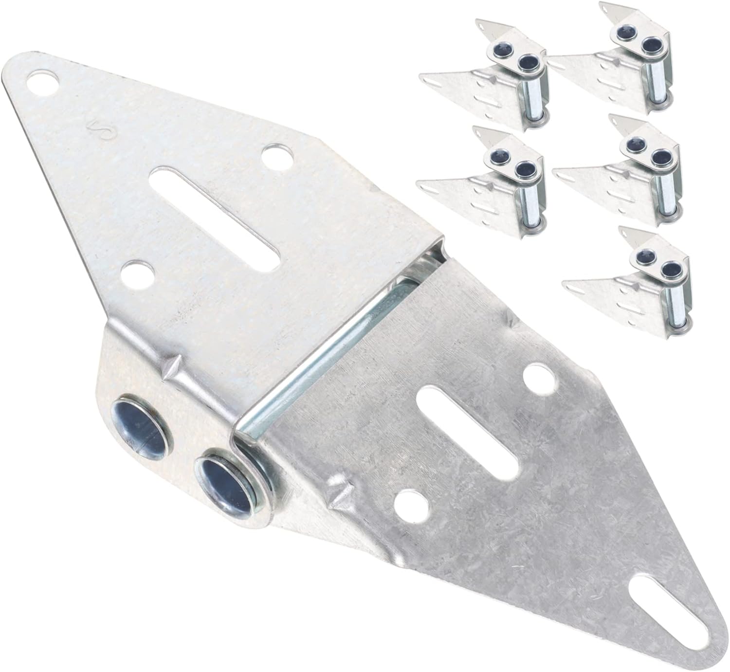 NUOBESTY 6pcs Garage Door Accessories Offset Hinges for Interior Exterior Door Hinge Replacement