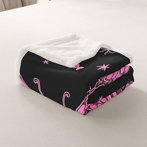 Miniatura 5 de Manta de franela de mariposa, manta de forro polar abstracta con cuerda de mariposa para decoración del hogar, sofá, sofá, manta de forro polar de