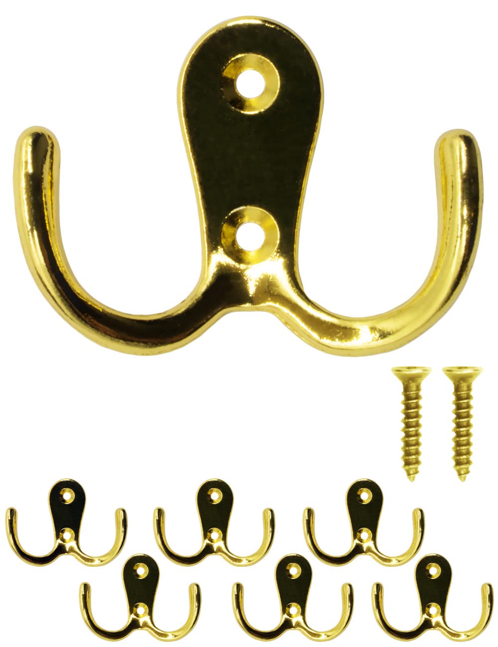 Ganci Per Guardaroba Vintage In Ferro - Set Da 6 Pezzi, Doppi, Per Asciugamani E Cappelli - Foto 3