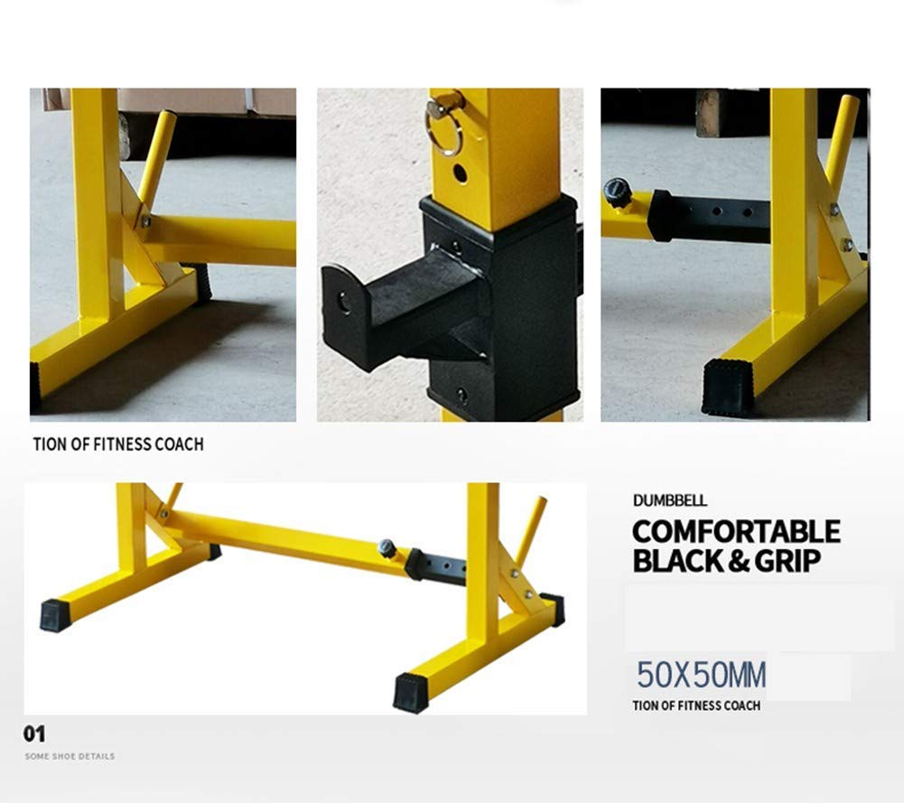 Rack per Squat Regolabile, Rack per Squat con Barra per trazioni, Rack per Squat, Panca per bilanciere, Attrezzatura per Esercizi Fitness, Allenamento della Forza, Fitnes