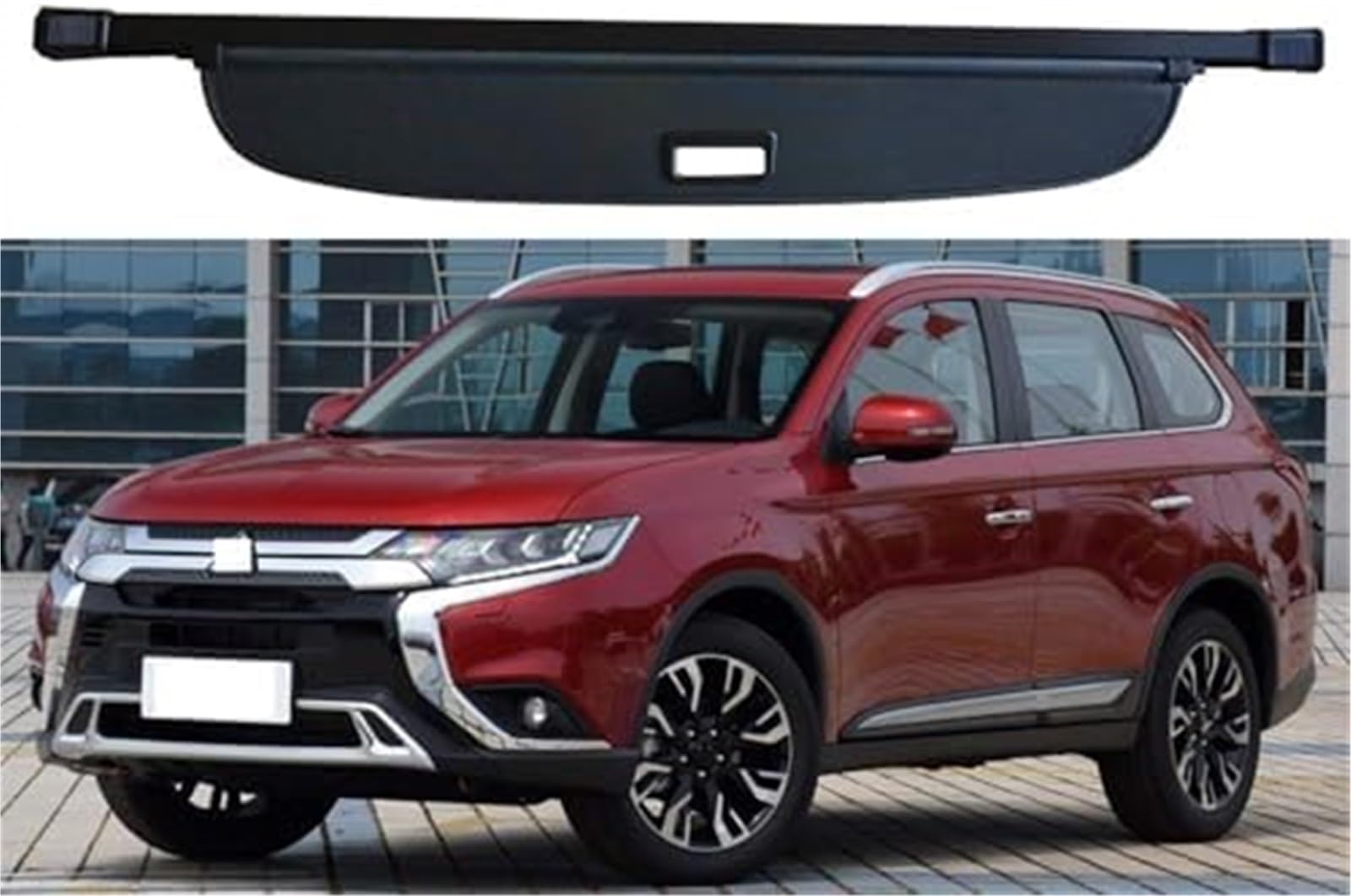 fhjwqronte Cargo Area Storage Rack Car Retractable Rear Trunk Parcel Shelf, for Mitsubishi for Outlander 2013-2020 Luggage Shade Shield Cargo Security Cover Curtainaccessories