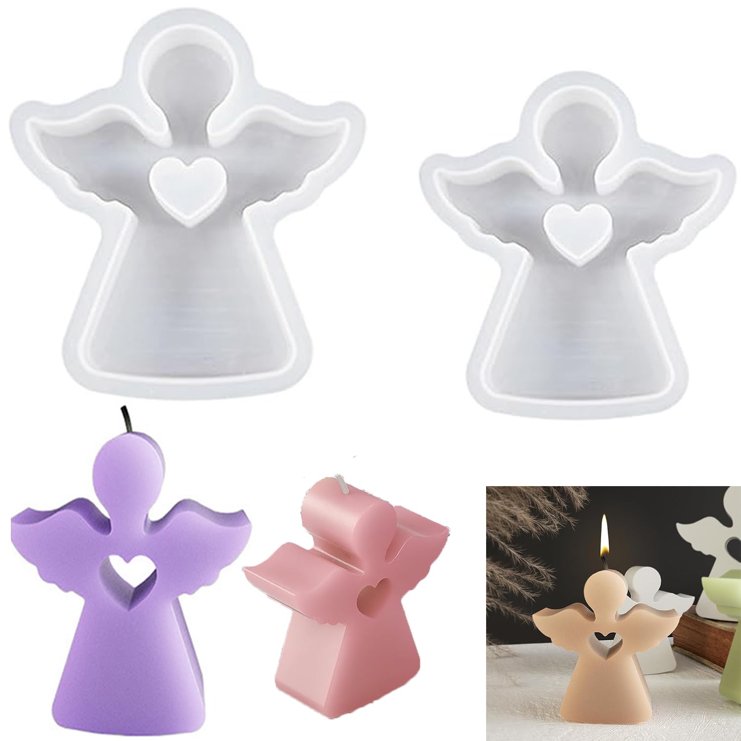 Stampo in Silicone Angelo Per Candele Decorazione Fai-da