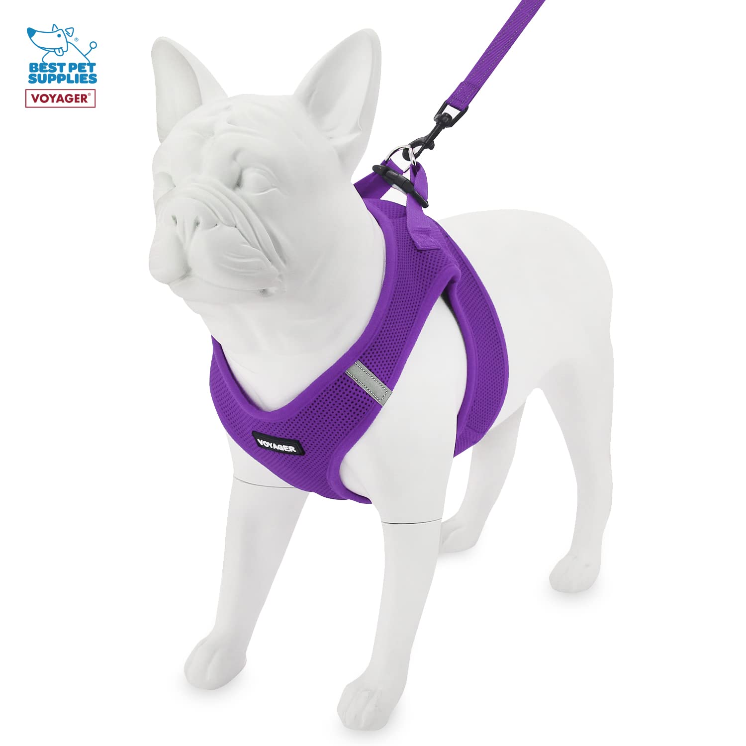 Voyager Step-in Air All Weather Mesh Harness and Reflective Dog 5 ft Leash Combo with Neoprene Handle - Image 4