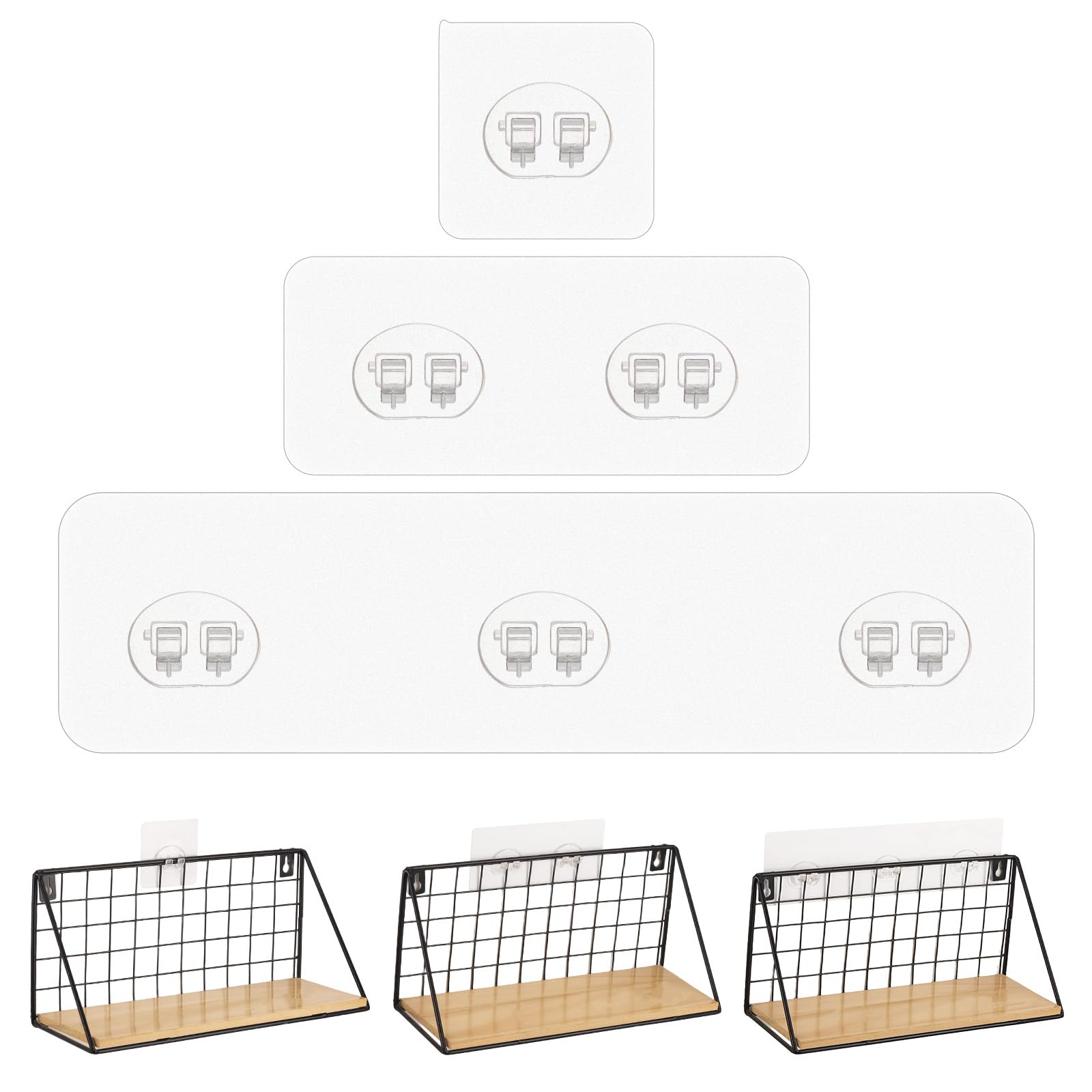 Ohlove 36 Pack Shower Caddy Adhesive Replacement No Drilling Shower Shelf Strong Adhesive Hooks for Showers and Kitchen