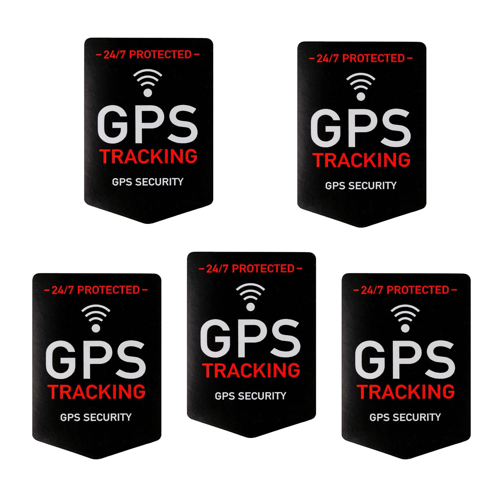 Naklejki zabezpieczające przed kradzieżą roweru, 5 sztuk, premium lokalizator GPS, naklejka ostrzegawcza, naklejka ostrzegawcza do użytku wewnątrz i na zewnątrz, do pojazdów rowerowych, samochodów