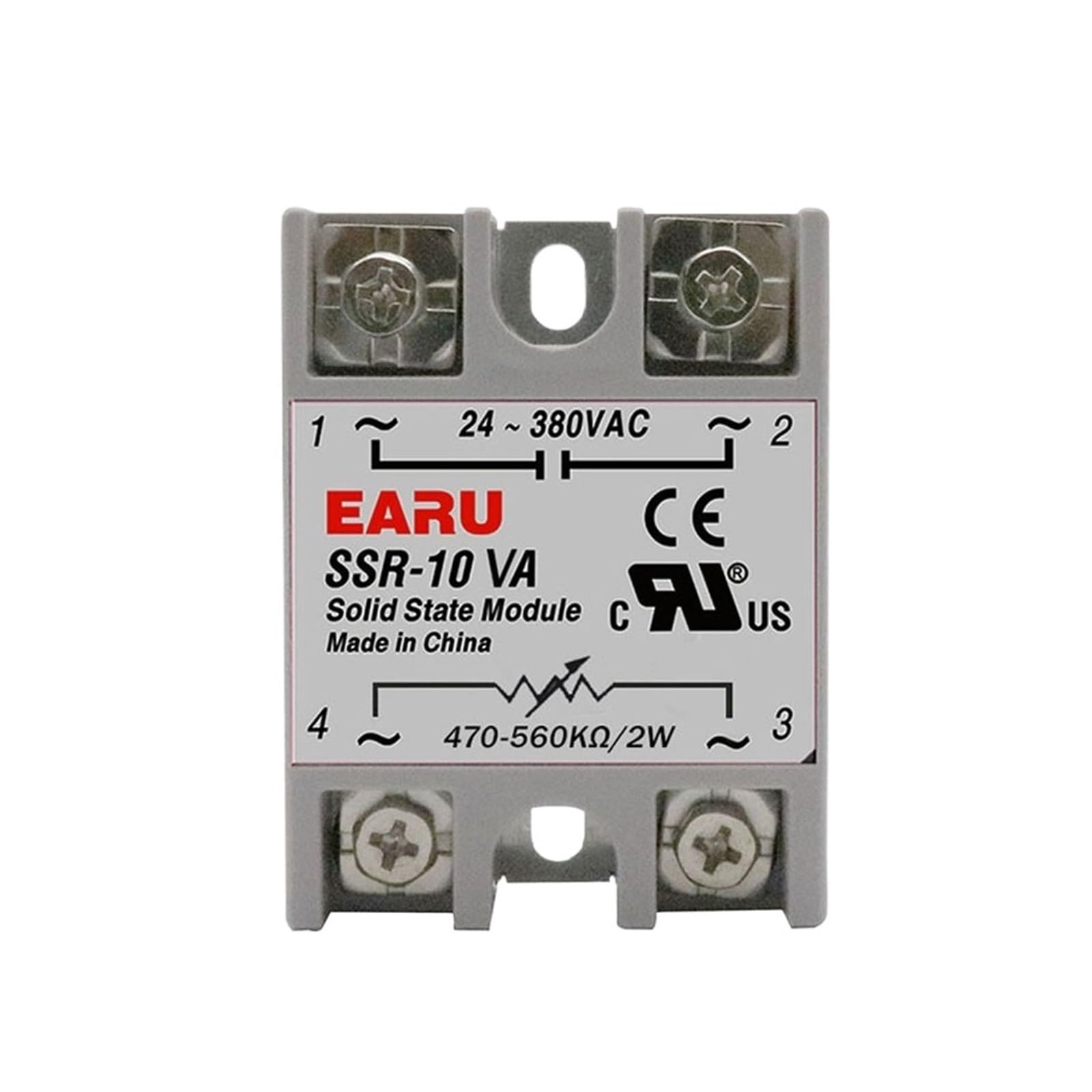 Relés SSR-10VA SSR-25VA SSR-40VA SSR Relé de Estado sólido Regulador de Voltaje Salida CA 24-380 V + Potenciómetro para Controlador de Temperatura PID (Relé de Estado sólido, SSR-2