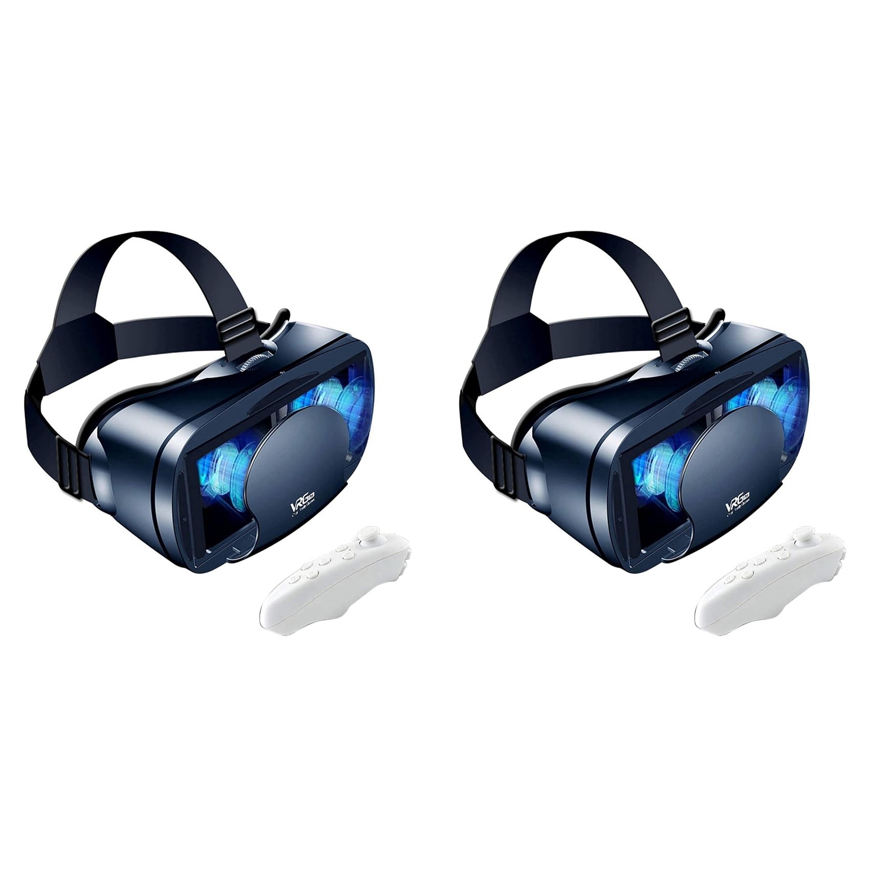 2 x okulary VR Full Screen Virtual Reality 3D, zestaw VR, okulary do wirtualnej rzeczywistości 3D, regulowane okulary VR z gamepadem