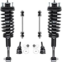 Vista 200 de Detroit Axle - Kit de puntales delanteros para Ford 2000-2004 Focus 2 puntales con muelle helicoidal 2 brazos de control inferiores con rótulas 2001