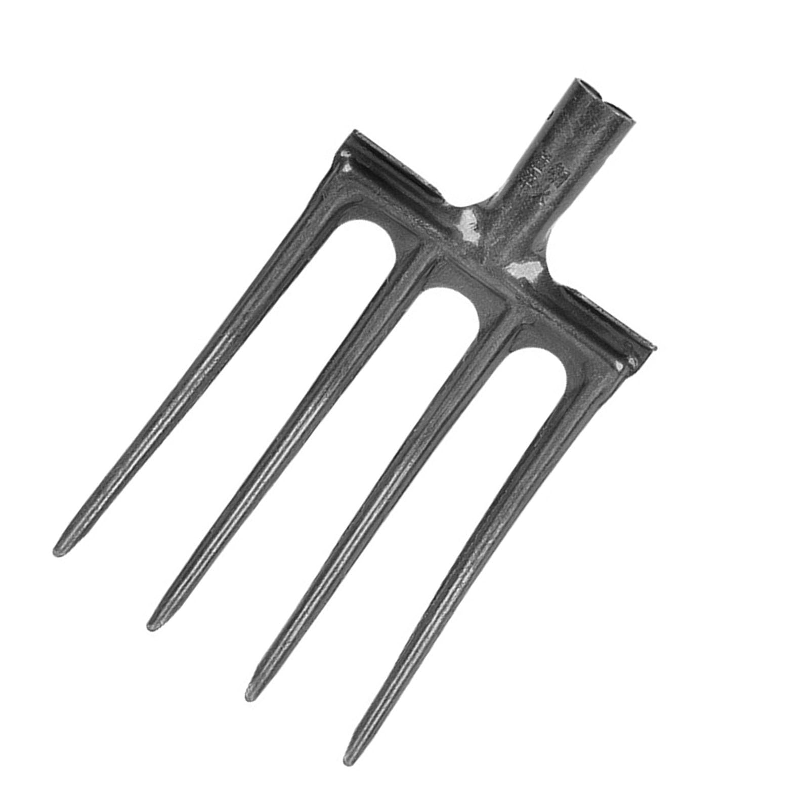 ZAWELIYO Digging Fork, Garden Fork Heavy Duty Strong High Carbon Steel Garden Spading Fork for Heavy Duty, with 34mm Connection Port (4 Tine)