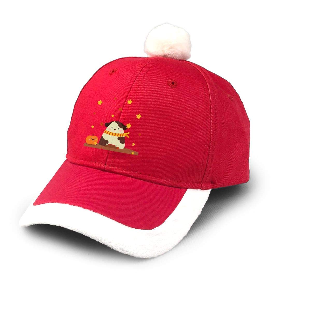 GGdjst Halloween Pumpkin Dog Cute Fall Christmas Costume Headwear Dad Trucker Santa Hat Red Xmas Baseball Cap Adult Women Men Children Teen Boy Girls Party Decor Gift Decorations Ornament