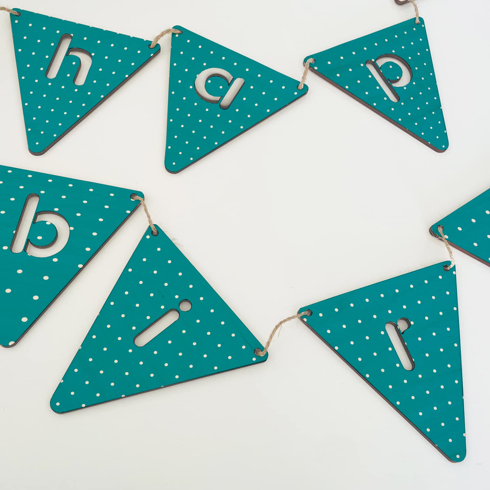 stika.co Banderines de Madera Personalizados de Feliz cumpleaños, decoración de Fiesta con impresión Divertida, decoración Duradera del hogar