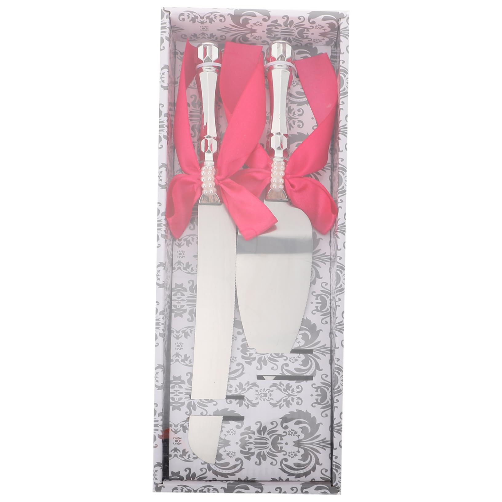 Unomor Piece Cake Knife Spatula Set Stainless Steel for Wedding Pizza and Party Cakes