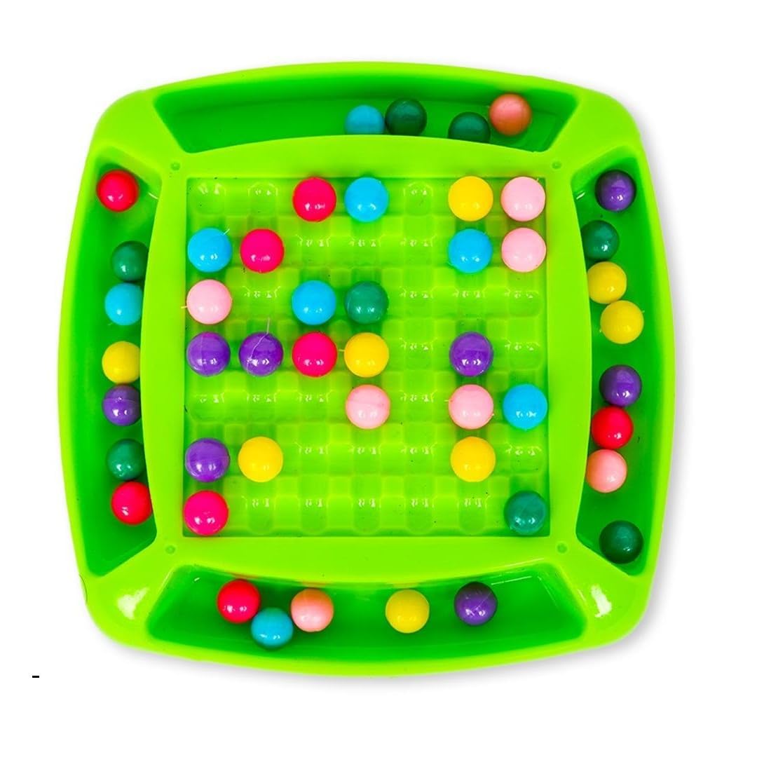LITTLE BUDDY Ball Chess Board Game for 2-4 Players, Game for Kids Puzzle Magic Rainbow Ball Matching Game – 48 Pcs Ball (Multicolor)