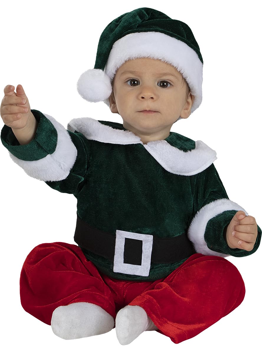 Disfraz de duende Colco para Navidad con cinturón y accesorios 100cm