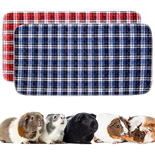 RANYPET 2 Packungen Kaninchenkäfig-Einlagen waschbar, Meerschweinchen-Bettwäsche, wiederverwendbar, wasserdicht, rutschfest, super saugfähig, für Kaninchen, Hamster und alle Kleintiere, Größe L Cover