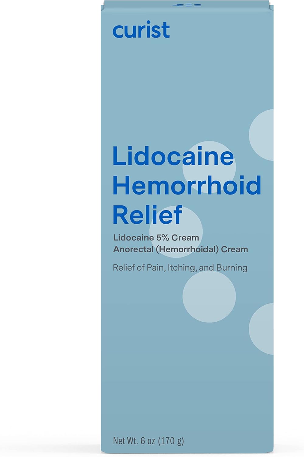 Curist Lidocaine Cream 5 Hemorrhoids Treatment 6 oz (170