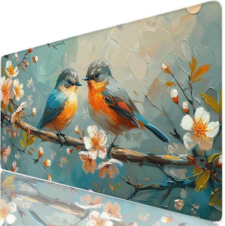 Tapis de souris oiseau 60x40 cm avec base antidérapante stable H0-972