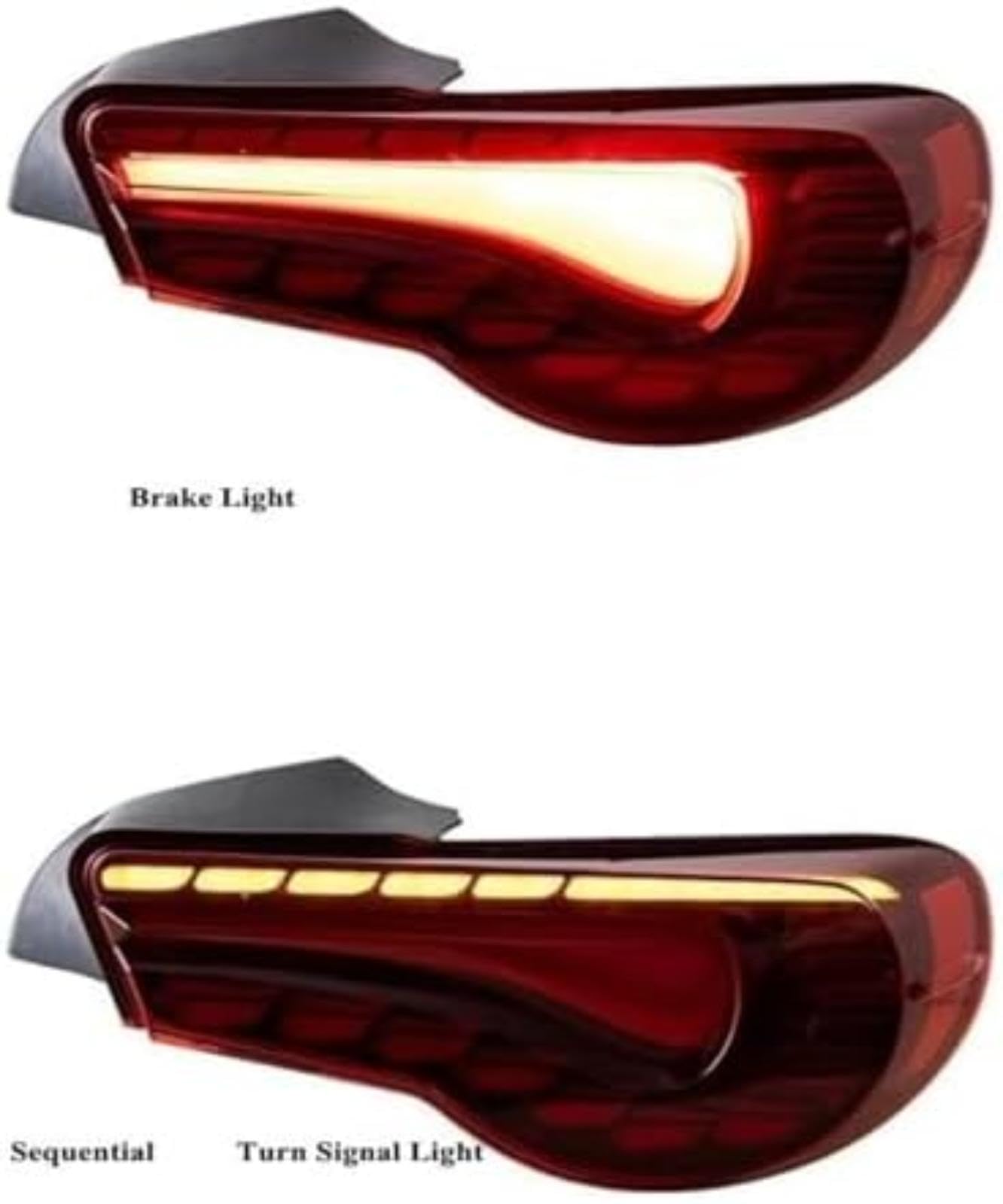 Dla TOYOTA, 86 2012-2020 tylne światła cofania Car Styling 2 szt. Tylne światła zespoły świetlne kierunkowskaz Lampka kontrolna lusterka bocznego (2pcs Smoke) Lampka (2pcs Smoke)