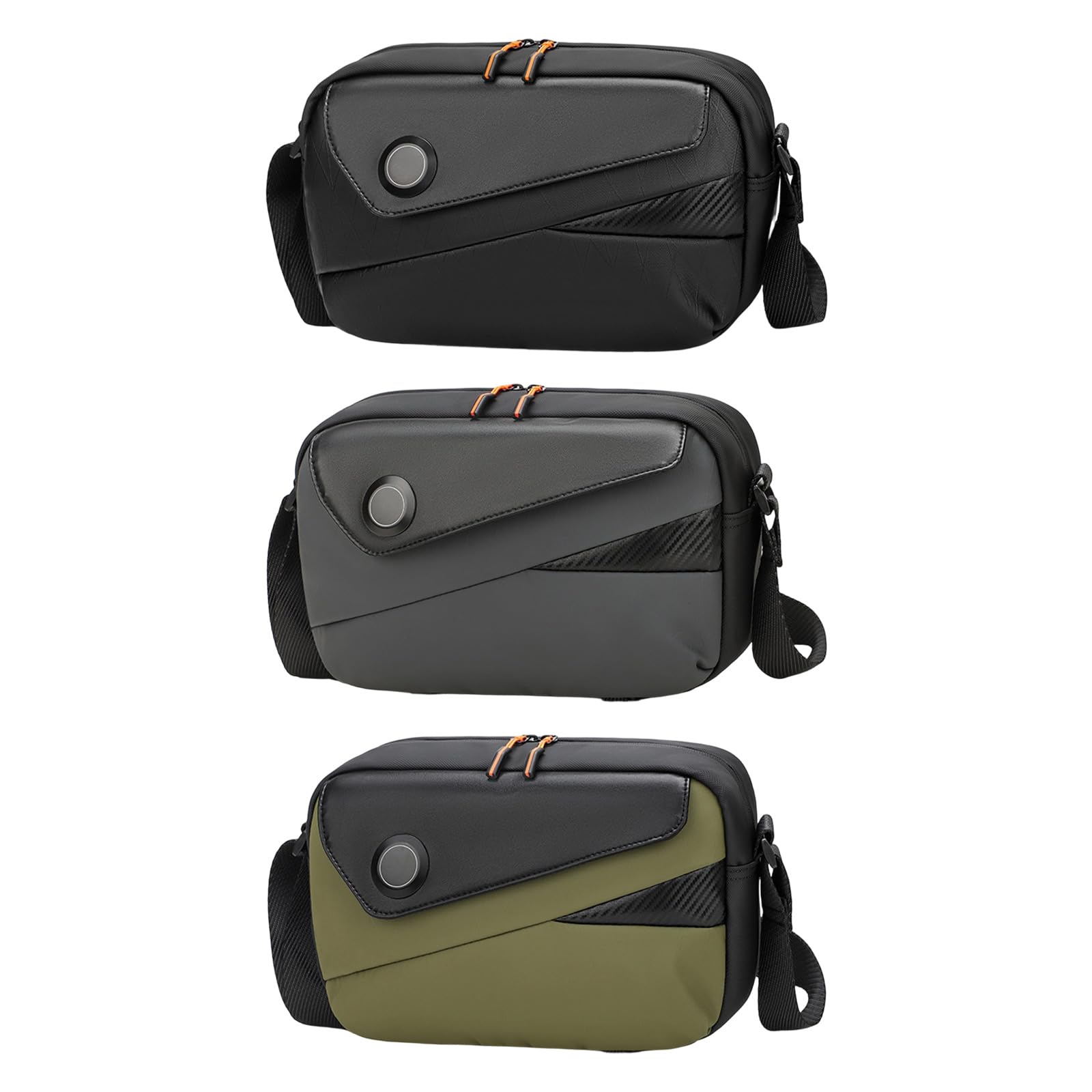 Pratica borsa a tracolla per fotocamera da uomo in poliestere con tracolla regolabile per fotografi all'aperto Design alla moda DSLR borsa a tracolla