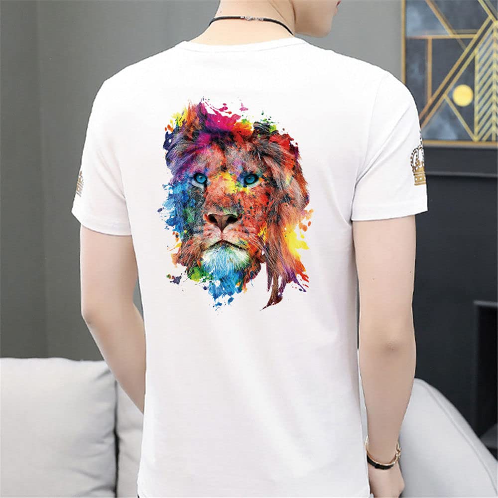 Löwen Aufnäher Zum Aufbügeln - 23,5x24 Cm, Mit Schmelzkleber, Für T-Shirts & DIY