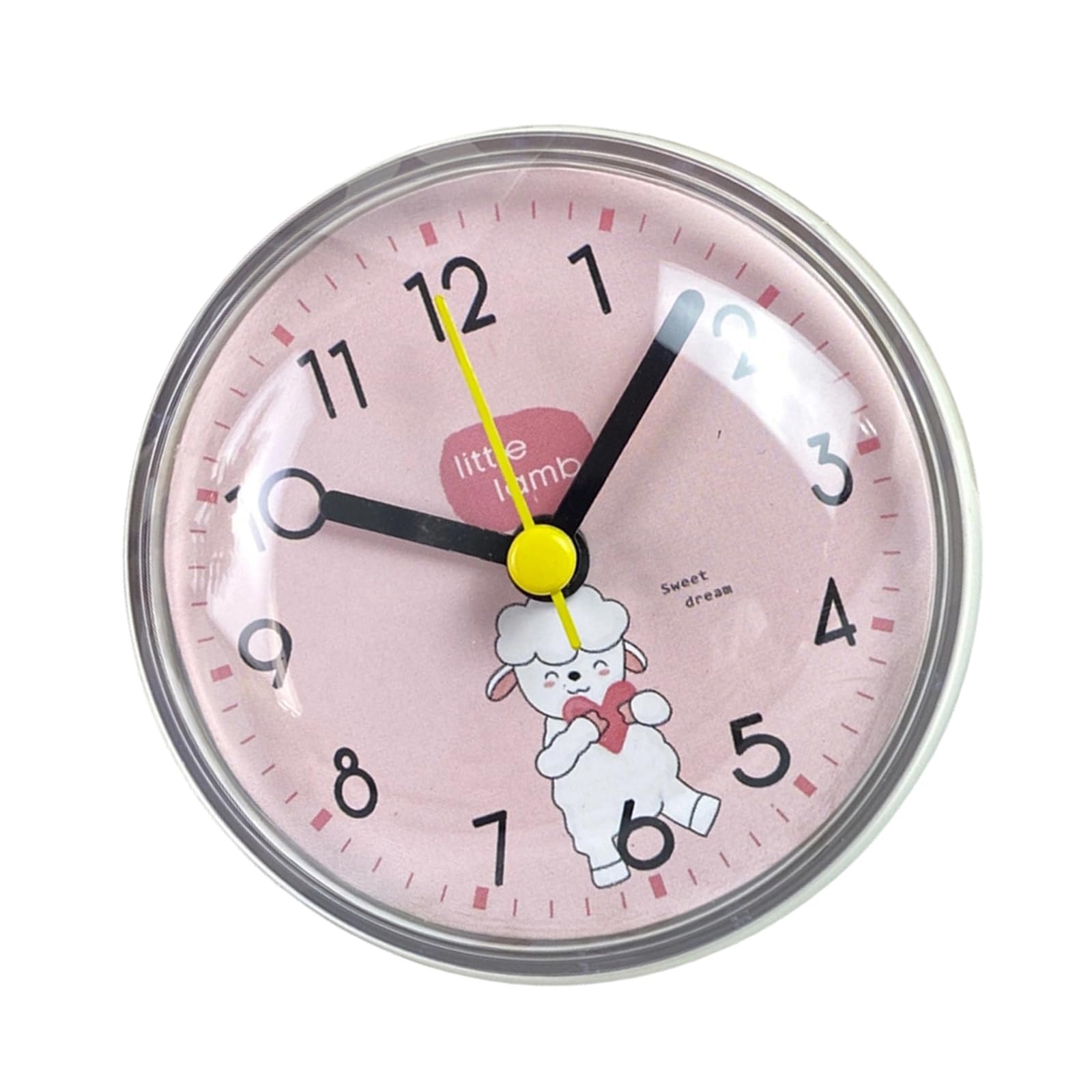 Msioytog Suction Mount Clock Waterproof Housing Battery Operated for Humid Environment Bathroom Shower Tiles Wall Anti Fog Bathroom Clock