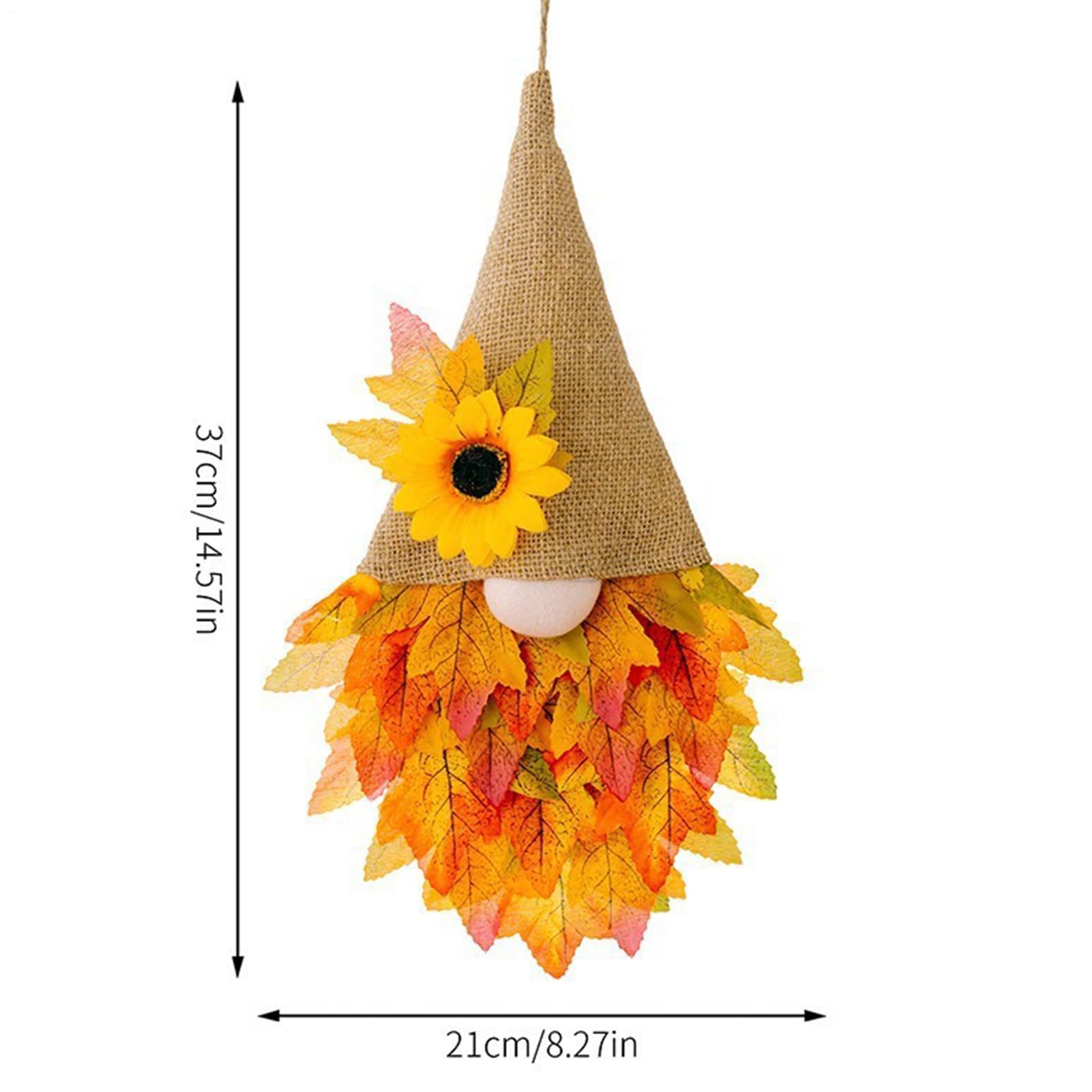 21 x 37 cm Wichtel Türkranz Herbst Mit Led Licht, Herbstkränze Für Haustür, Herbst Girlande Deko, Deko Girlande Für Außen Eingang Haus Wand Küche Erntedankfest
