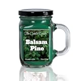 Balsam Pine - Balsam Christmas Tree Scented Mason Jar Candle - 10oz with 80 Hour Burn Time - Top Holiday Seller