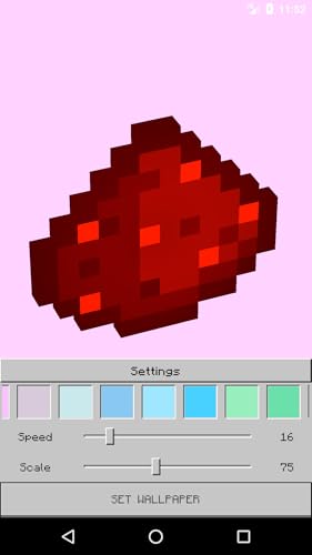 3D Block Craft, Redstone Dust Live Wallpaper | Redstone Dust Screensaver for Minecraft. Pixel Art 8B