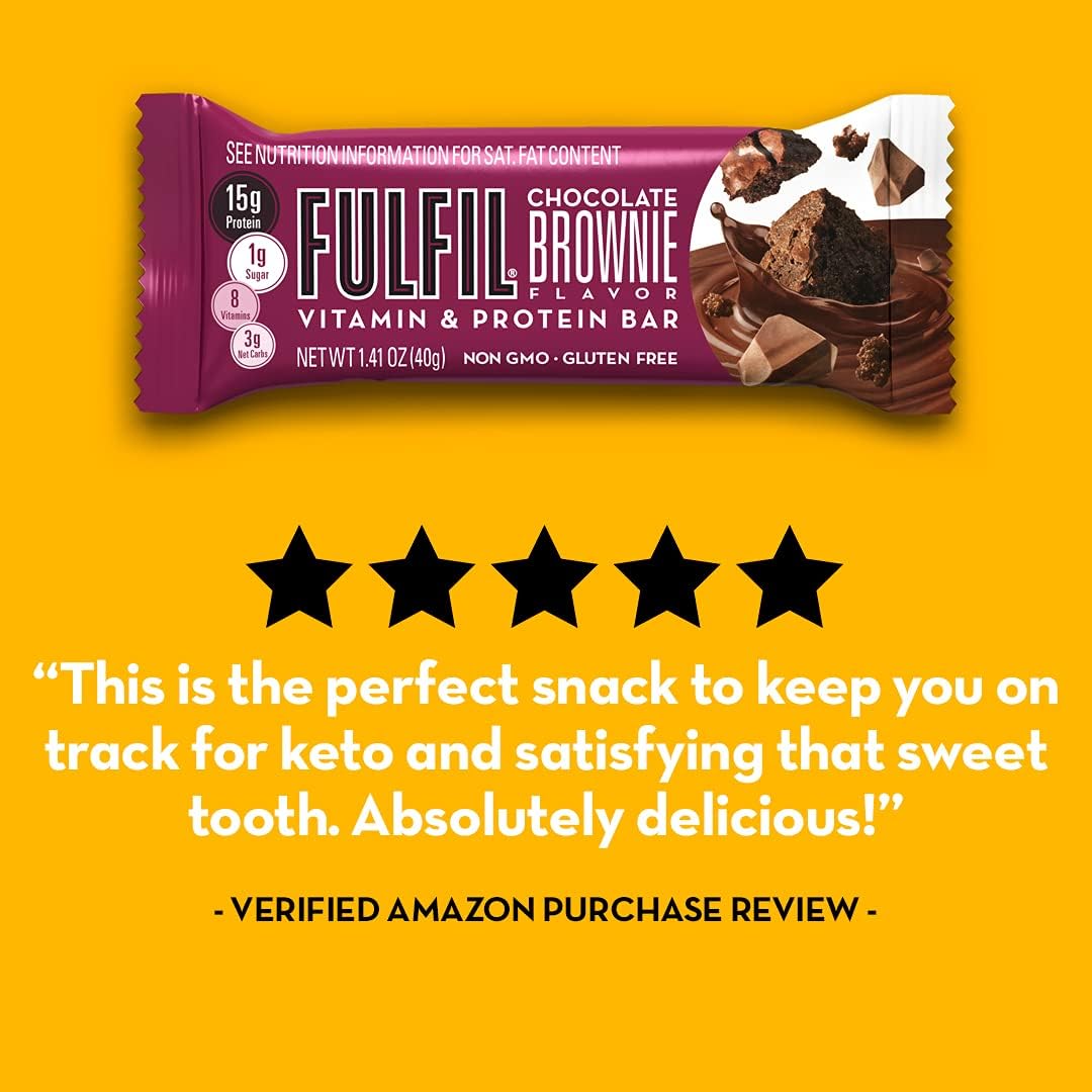 Buy Fulfil Protein Bars Chocolate Brownie Snack Sized Bar With 15g Protein And 8 Vitamins Including Vitamin C 12 Counts Online In Vietnam B08rgsy1pk