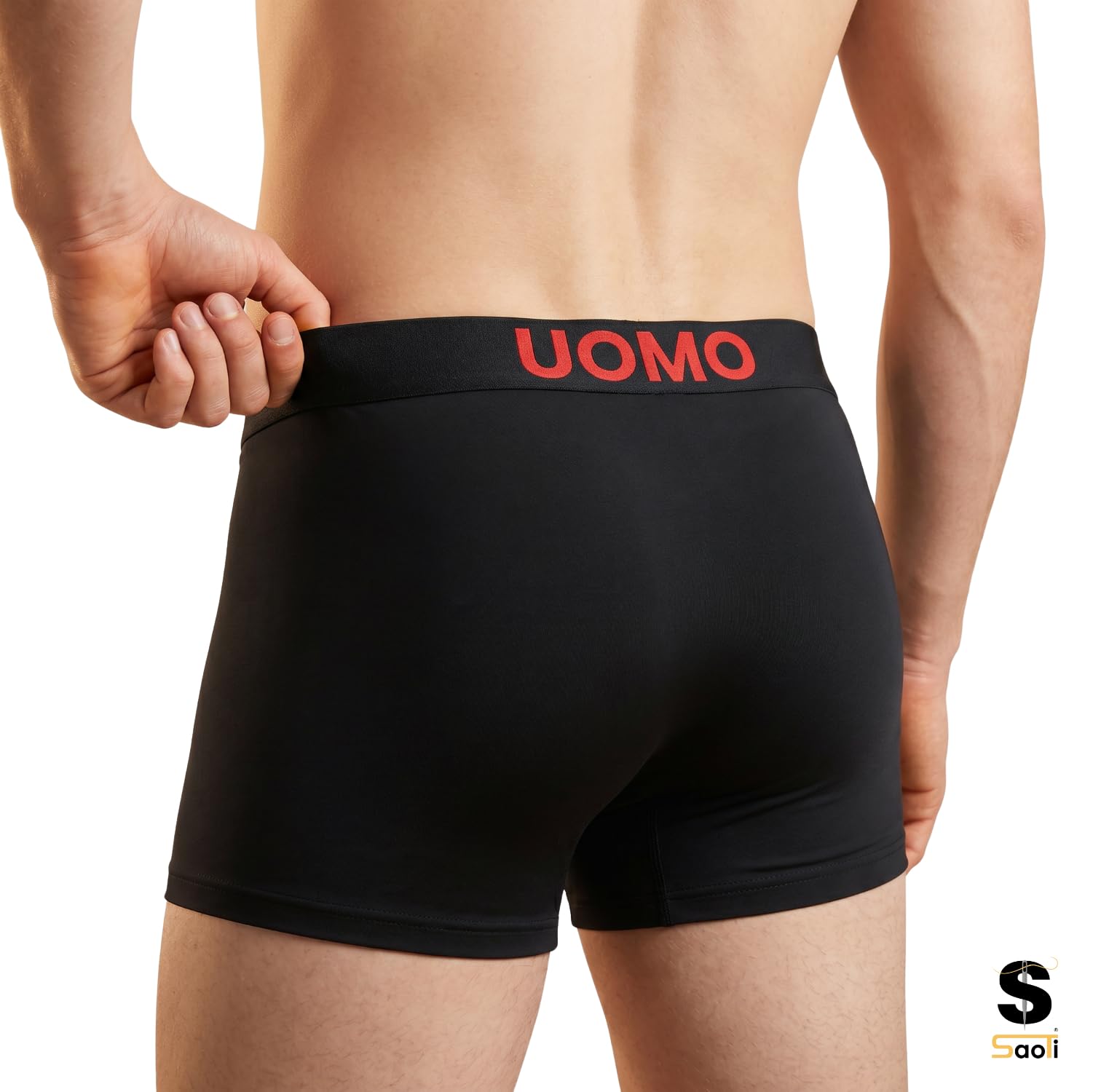 SaoTi 12 Boxer da uomo in microfibra senza cuciture, morbidi e confortevoli, colorati alla moda.