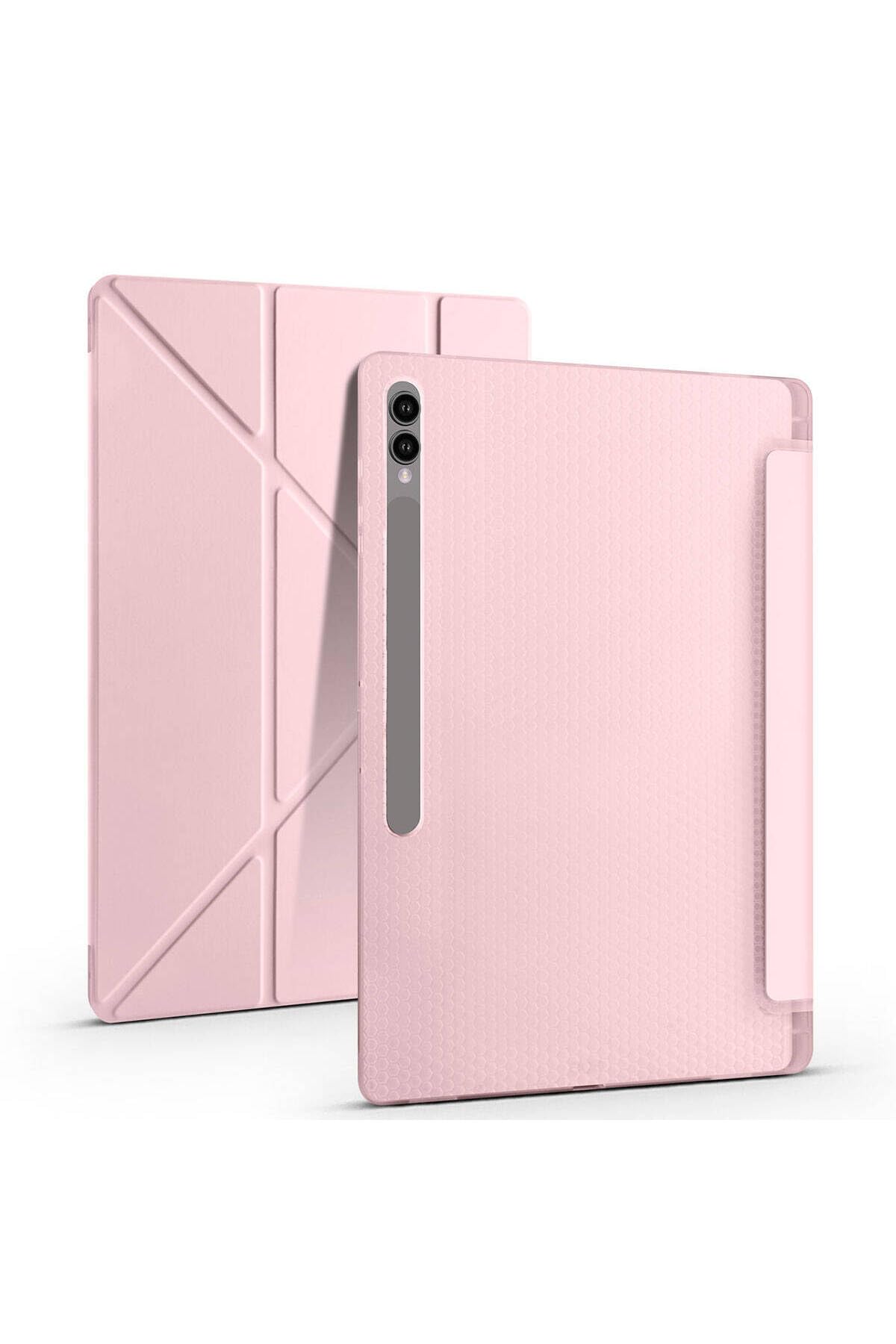 CONSTRAIN - Galaxy Tab S9 Ultra Kılıf ile Uyumlu Tri Folding Kalem Bölmeli Standlı Kılıf-Koyu Yeşil 4