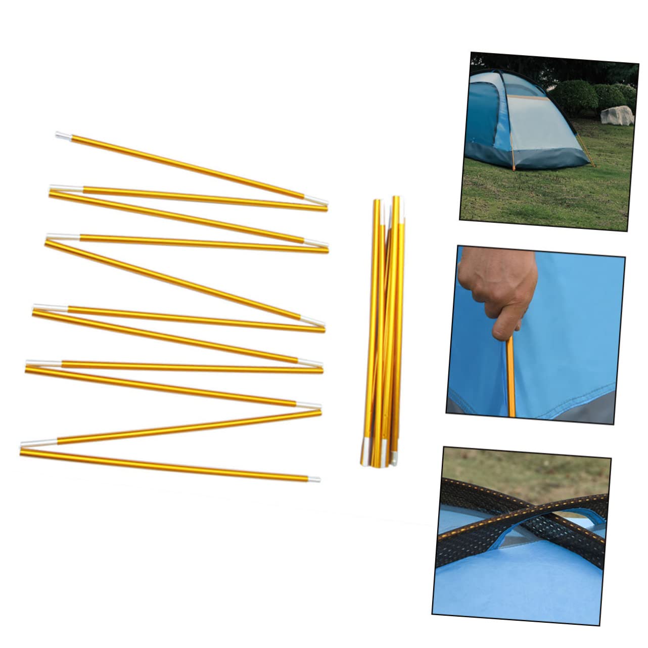 VICASKY 2 Stück Leichte Zeltstangen aus Aluminiumlegierung 8,5mm 3,6m mit Hoher Windbeständigkeit für Camping und Wandern Sport & Freizeit