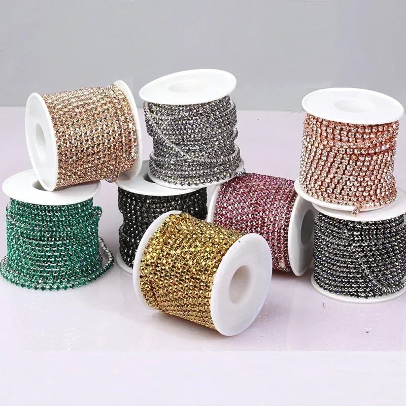 Amazon.com: Generic Ss6-Ss18 Crystal Rhinestone Cup Chain Sew On
