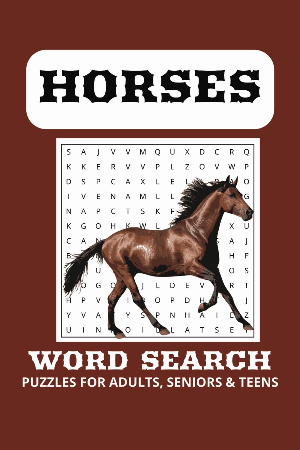 Horse-Themed Word Search Puzzle Book