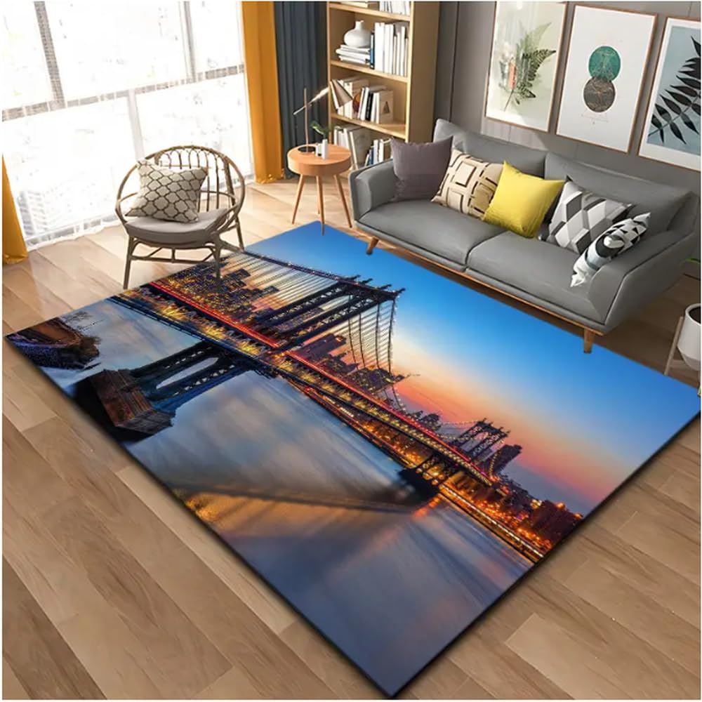 Tapis de salon rétro radio pour stopper les glissades sur les sols de la maison