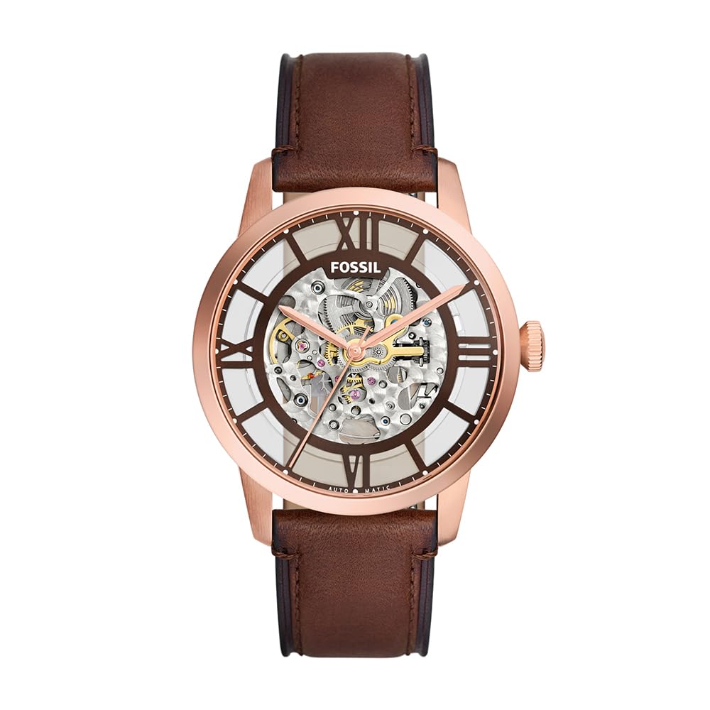 Fossil Orologio Townsman da uomo, Movimento automatico a tre lancette con cinturino in acciaio inossidabile o in pelle