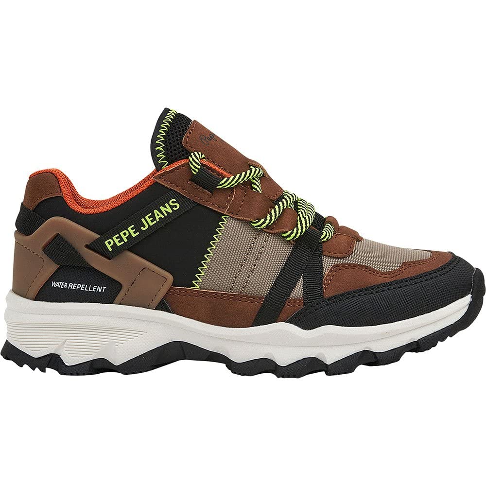 Pepe Jeans Girls Brown Kids Sneakers, 36 Eu, Trainers