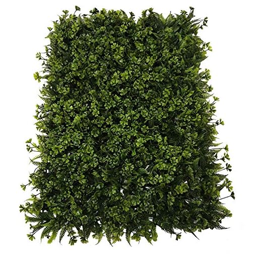 Plancha Alfombra de Césped Artificial 60 * 40cm Jardín Vertical Decoración Interior Pared Hierba (Tréboles)