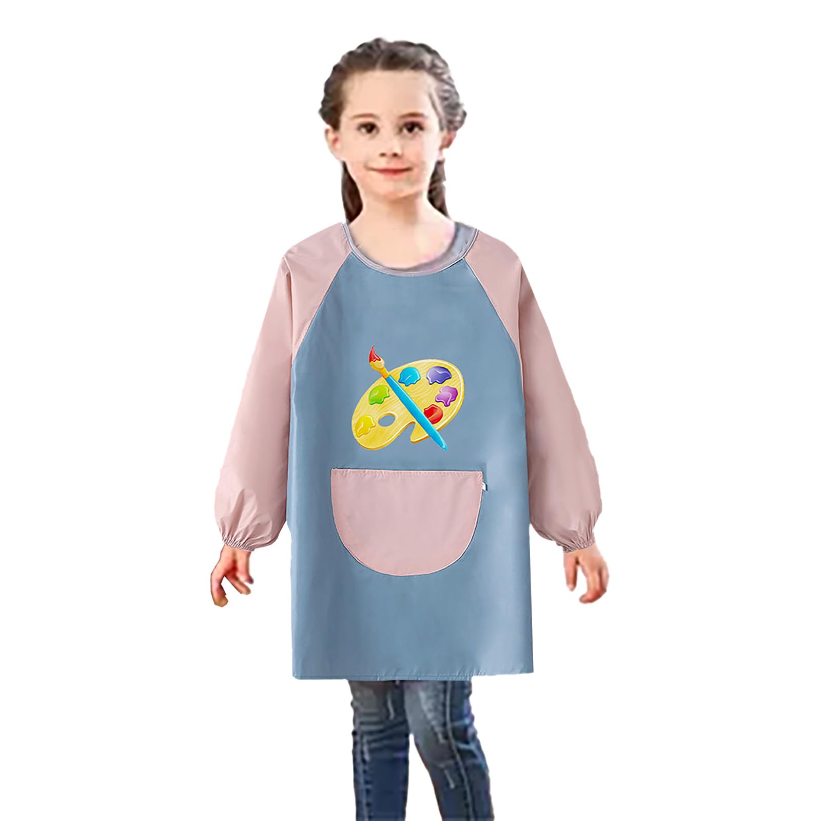 KIMMAX Tablier Universel Pour Enfant 100 % Coton Avec Poches Pour