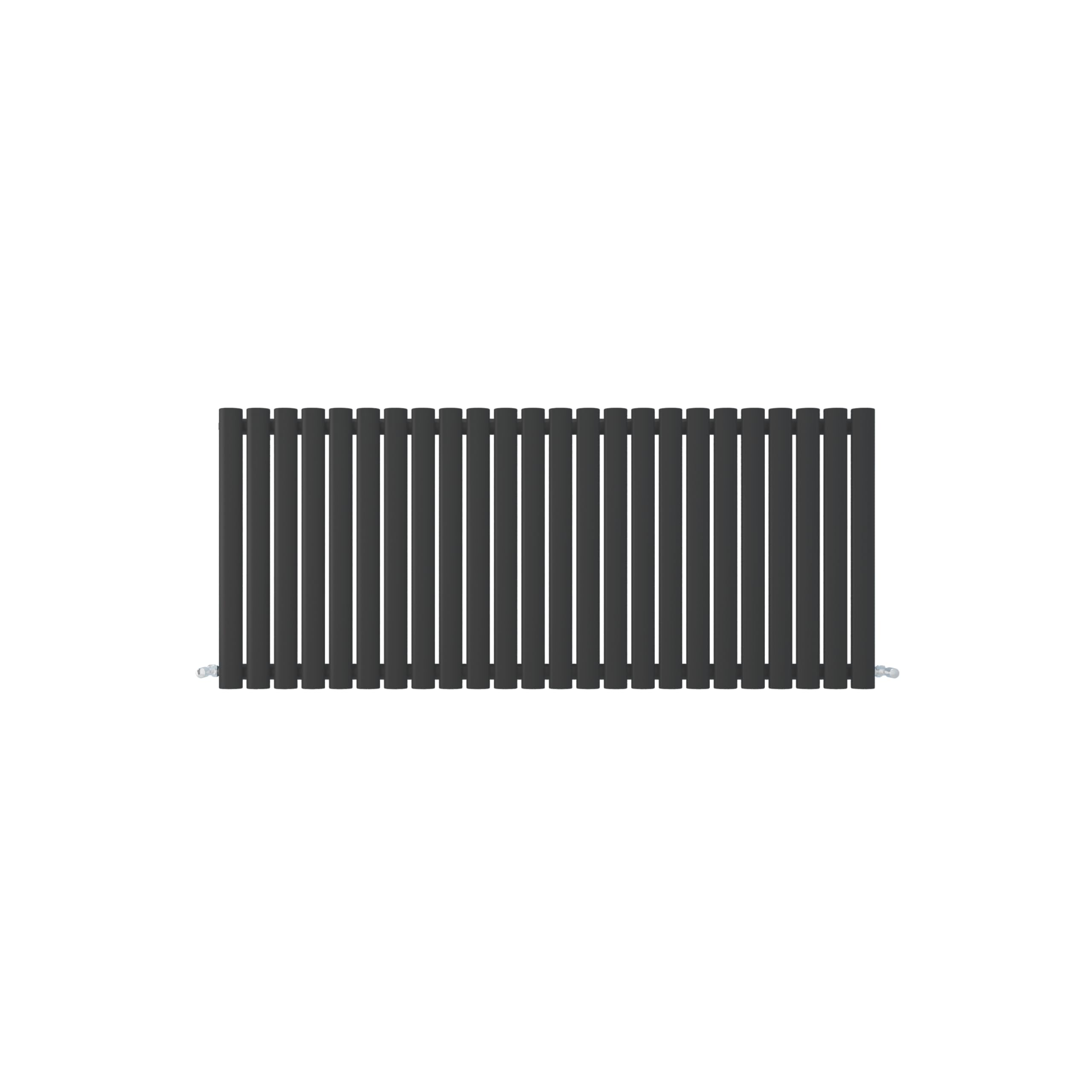 SLINE SANITARY Horizontal Designer Oval Column Radiator, Oval Radiator Black, 600×1416mm Single Panel Modern Radiator for Bathroom/Living Room, Central Heating Rads, Amazon Radiator Wall Mounted