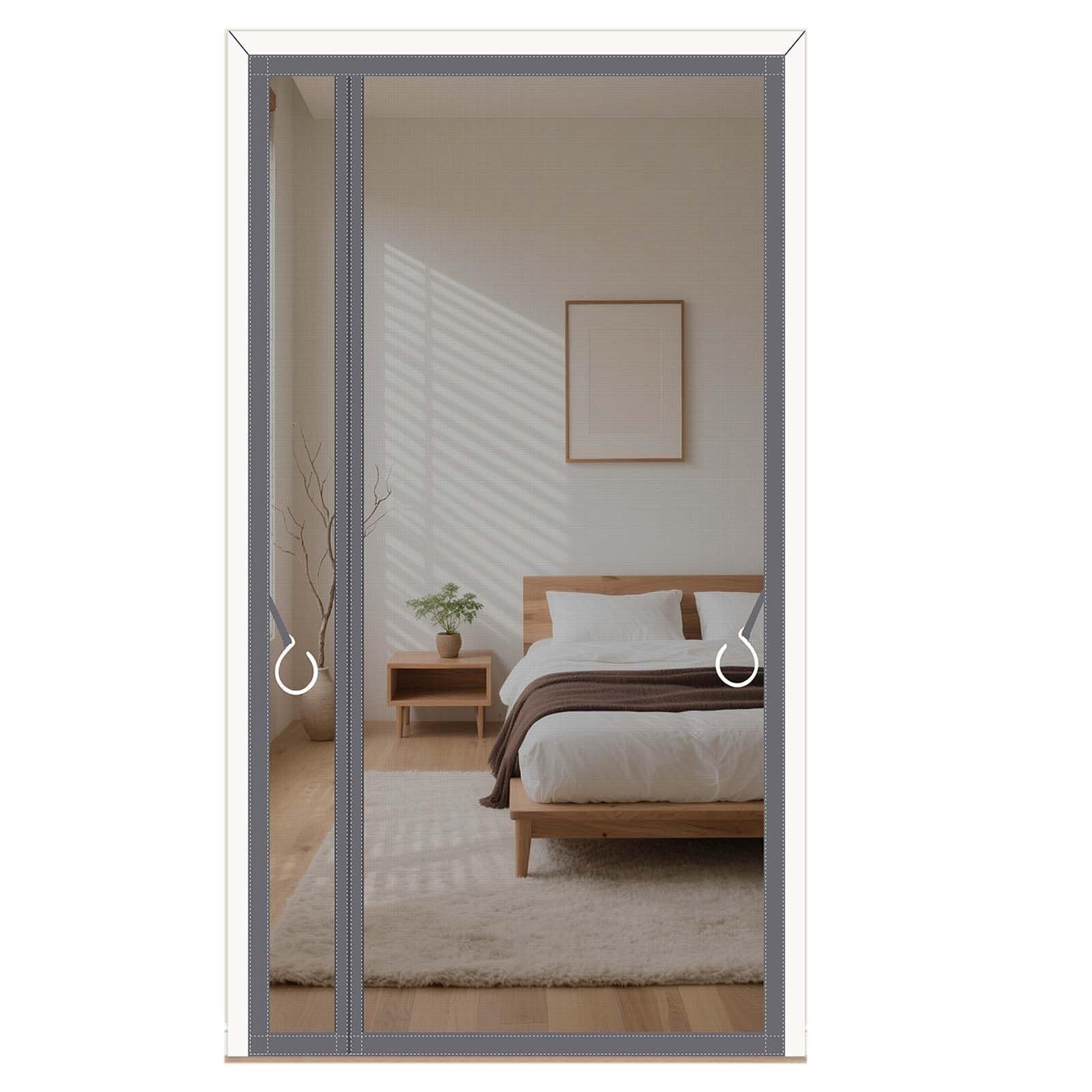 Rilpguyfxsn G Fly Screen Door Curtain With Magnetic Closure, Effective Insect Protection For Balcony Door & Home Access, Pet-Friendly, Easy To Assemble, Breathable & Flexible (, 105 X 210 Cm)