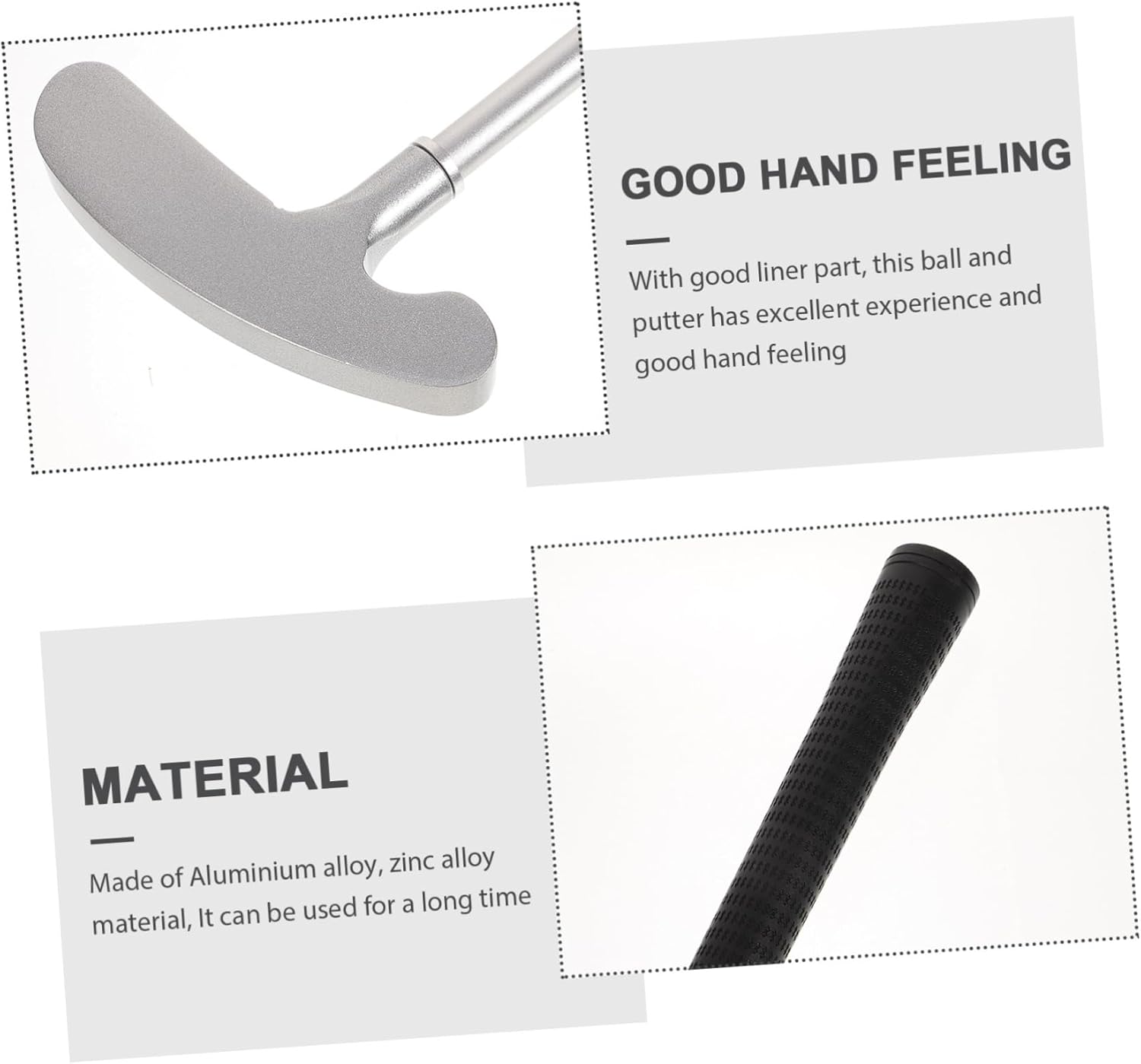 BESPORTBLE Zinc Alloy Wear-Resistant Training Ball Golfs Putter Aluminum Alloy Golf Clubs Golf Putting Machine