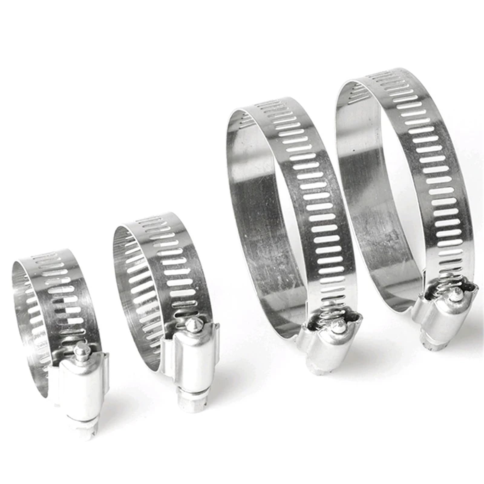 Colliers de serrage en acier inoxydable de 6 mm à 57 mm pour tuyau d'air, tuyau d'eau, tuyau de carburant en silicone (10-16 mm)
